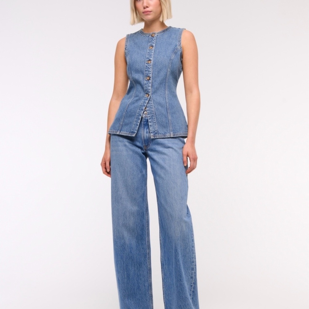 Women's Blue Denim Vest